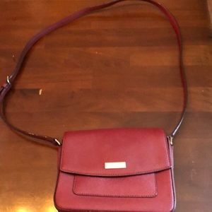 Maroon Kate Spade small leather handbag